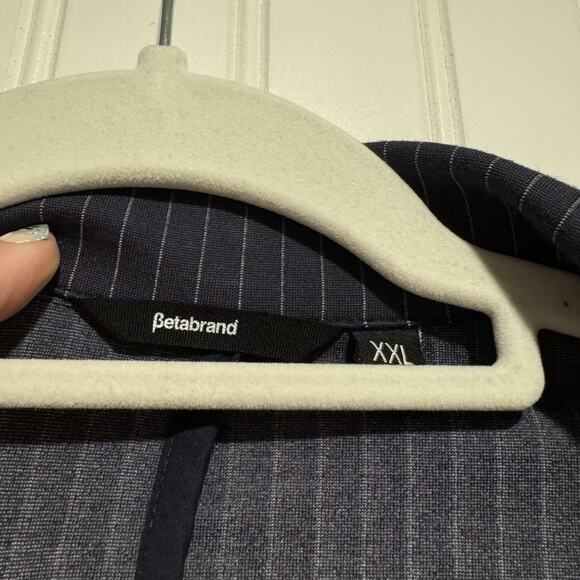 Betabrand Blue Pinstripe Ponte Knit Blazer Size XXL - Picture 3 of 5
